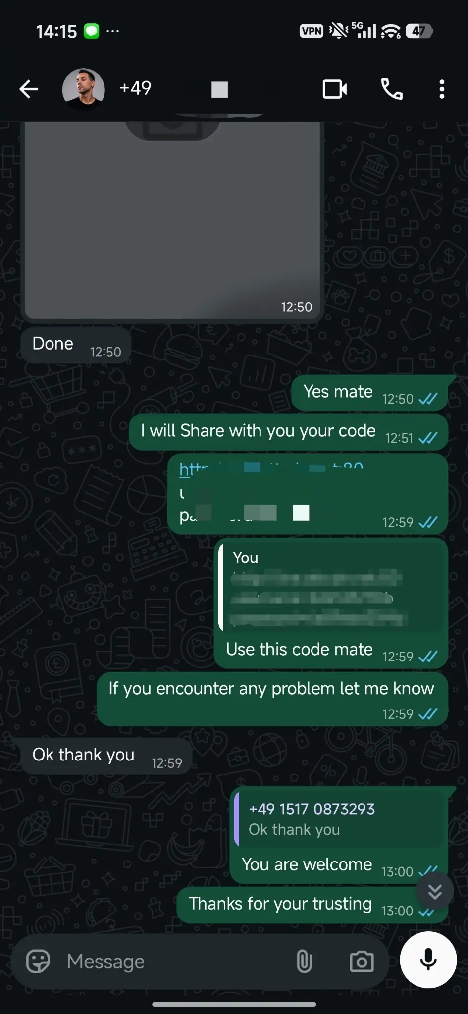 World IPTV verified WhatsApp customer proof 1
