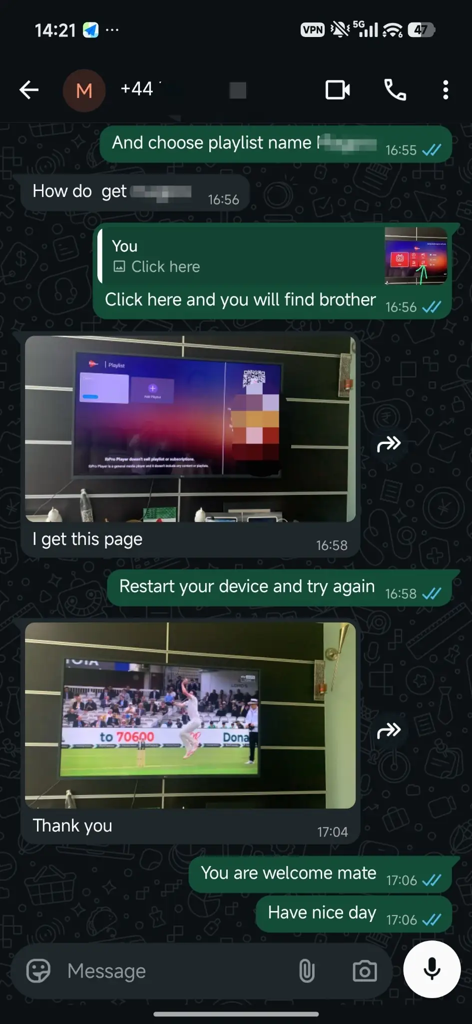 World IPTV verified WhatsApp customer proof 4